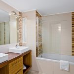 bathroom with shower & bath